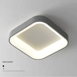 Simple Modern Minimalist LED Ceiling Light for Dining Room Square Iron Remote Nordic Style for Master Bedroom