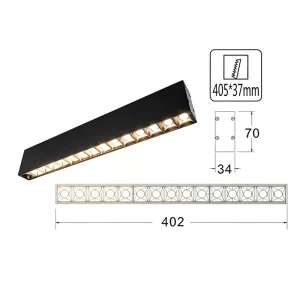 Simple Modern Surface Mount Linear Grille Spotlight Anti Glare Fixture for Mall Boutique Home Commercial Lights