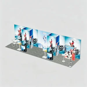 Simple Setting Up LED Fabric Light Box Trade Show Exhibition Booth Design 20*20FT 6*6M Manufacturer