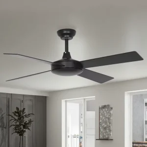 Simple Style 48 Inch Ceiling Fan Commercial Restaurant Living Room Decoration Wooden Blades Ceiling Fan No Light