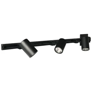 Simple Style Integrated LED Linear Track Light AC 120V 3 Wire System Plastic Adaptor Supermarket Use 27W LED Cylindrical Base