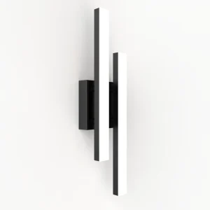Simple Style LED Indoor Decorative Wall Lamp with Strip Shape Black Finish for Bathroom Living Room