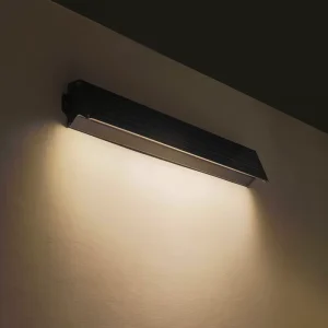 Simple Style Rechargeable LED Indoor Outdoor Wall Light IP65 Waterproof Long Strip Porch Durable PC Black White Bedroom Wall