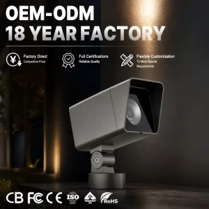 Single Color Mini LED Flood Light 10W AC IP65 High Bright Landscape Projector Warm White CRI 90 Energy Star Certified 5 Year
