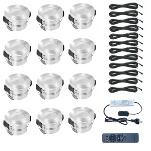 Single Color Mini LED Spotlight 3W Dimmable Recessed LED Downlight Spot Set for Outdoor 12pcs Downlight
