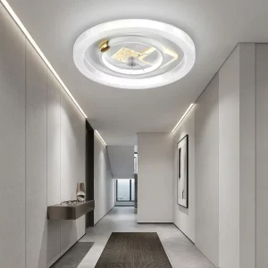 Sleek Architectural Ceiling Light with Innovative Square Centerpiece and Round Perimeter Providing Uniform Brightness for Homes