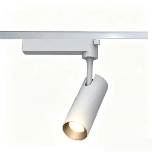 Sleek White LED Track Light Anti Glare Adjustable Spot Lamp for Boutique Showroom Office Commercial Indoor Decoration