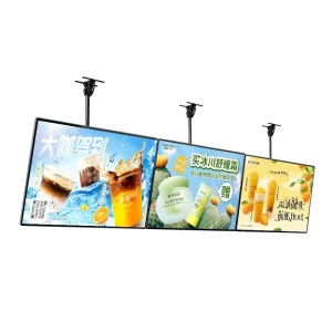 Slide-in Poster Replacement Illuminated Menu Board High Brightness LED Panel Hanging Ceiling Draw Light Box for Pizza Shop