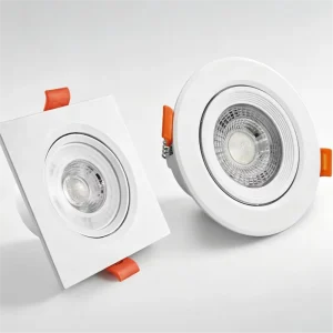 Slim 3W 5W Adjustable LED Recessed Ceiling Spotlight PVC 70 80mm Cutout Dimmable 3CCT Round Square AC 165 265V Indoor Hotel