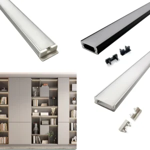 Slim Aluminum Alloy T Profile Anodized Diffused Glow LED Strip Light Dimmable Feature 3000K 4000K 6000K Color Temp for Lighting