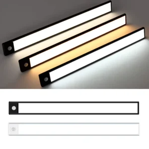 Slim Aluminum Closet Cabinet Lights Power Supply 3CCT 5V Under Cabinet Motion Sensor Led Night Light for Stairs Cabinet Lighting