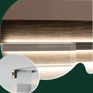 Slim Aluminum LED Shelf Light with Upward Downward Glow for Cabinet Decoration Modern Indoor Lighting with Cold White YB1036 25
