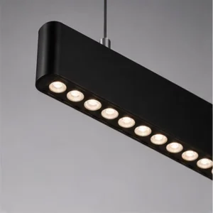 Slim Architectural Linear Pendant LED Light with High Efficiency Output for Airport Station and Office Projects