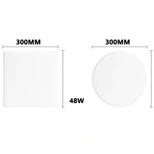 Slim Ceiling Light Fixture Flush Mount 48w 300mm 12inch Frameless Panel Light for Bedroom Kitchen Living Dining Room Office