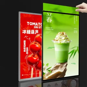 Slim Light Box Poster Frame Advertising Sign Aluminum Frame Led Slim Light Box Menu Light Box