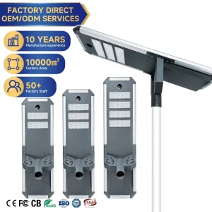 Smart 200W 400W Outdoor Solar LED Street Light with Motion Detection & All in One Design