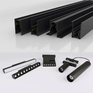 Smart 48V Magnetic LED Linear Track Spot Lighting System Magnetic Magnet Rail LED Lamp Magnetic Track Light