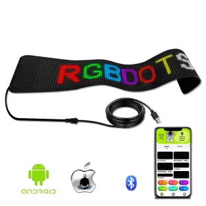 Smart Bluetooth App Programmable LED Digital Poster Flexible Film Car Window Light IP65 Shopping Mall Retail Store