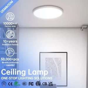 Smart Ceiling Light with RGBIC LED Recessed Design Customizable Colors Suitable for Bedrooms and Living Rooms