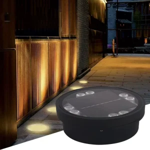 Smart Control Garden Parking Lot Outdoor IP68 Waterproof Solar LED Underground Light 6000K Daylight Aluminum Alloy 3 Year