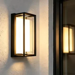 Smart Controlled RGBCW Exterior Wall Light Fixture 14″ Modern Aluminum LED Wall Sconce IP65 for Front Door Driveway Patio Foyer