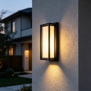 Smart ETL DLC Certified WiFi Photocell Wall Pack Light 12W to 30W IP65 Weatherproof Aluminum Square Outdoor LED Wall Sconce