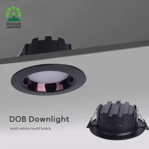 Smart Hidden Indoor DOB LED Downlights 3-color Recessed Black Ceiling Led Light Spot for Hotel Project Designer