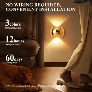 Smart Home Decor USB Rechargeable Night Lights Wireless Magnetic Motion Sensor LED Indoor Modern Design Wall Lamp