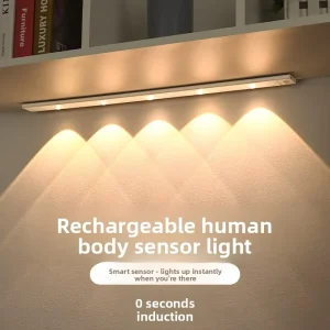 Smart Induction Lamps Motion Sensing Ultra Thin Hill Light Strip Rechargeable Self Adhesive Modern Wardrobe Wine Cabinet