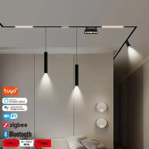 Smart Magnetic Track Light Home Hotel Commercial Tuya Zigbee Cct Dimmable Ultrathin Magnetic Track Light