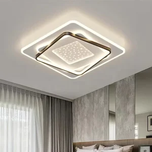 Smart Modern Surface Mount Square Lamp Panel Decorative Bedroom and Living Room LED Ceiling Lamp