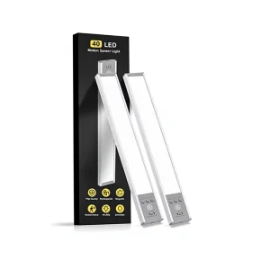 Smart Motion Sensor LED Rechargeable Magnetic Mount Ultra Thin PC Plastic Home Use Cabinet Wardrobe Light Modern Minimalist