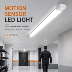 Smart Motion Sensor LED Tri proof Light Auto on Off Parking Garage LED Linear Light AC220-240V Batten Fixture