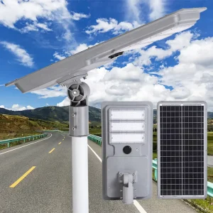 Smart Outdoor Gardens Road Waterproof IP65 Integrated All in One Led Solar Street Light 50w 80w 100w Motion Sensor