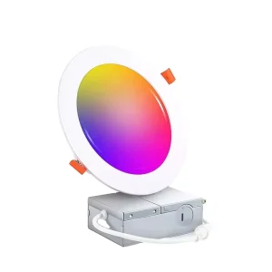 Smart RGB LED Ceiling Recessed Panel Light Voice Control (Alexa/Google Home) Modern 2-Year Warranty for Home Commercial Use