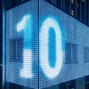 Smart RGB LED Curtain Light DMX Programmable IP65 Outdoor Custom Countdown Building Facade Decor Lighting