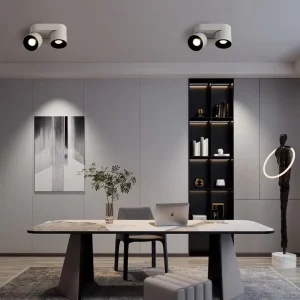 Smart Style Double Three Four-head Surface-mounted Spotlights Adjustable Angle Anti-glare Eye-care COB Light Source High CRI 95+