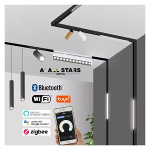 Smart Tuya Pendants Linear Spotlight Surface Recessed Magnetic Removable Track Light Magnetic System Commercial LED Track Light