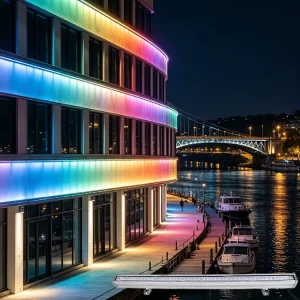 Smart WIFI App Control Led Linear Wall Washer Light RGB+CCT DMX512 Adjustable IP66 Outdoor City Architectural Exterior Lighting