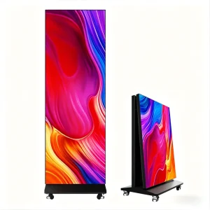 Smart WiFi Control Digital LED Poster Display Screen Foldable Portable HD P2.5 Indoor Video Wall Billboard