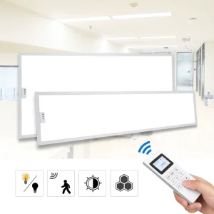 Smart Zigbee Dimmable LED Panel Light 2x4FT 60x120cm Power Tunable Anti-Glare Recessed Ceiling Lamp for Office Commercial Space