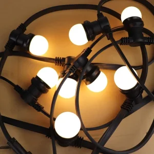 Snow Weather Resistant Strong Flat Rubber Garland Cable 100m 250 sockets LED String Light Outdoor IP65
