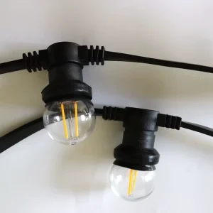 Snow Weather Resistant Strong Flat Rubber Garland Cable 100m 250 sockets LED String Light Outdoor IP65
