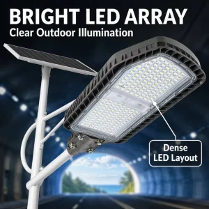 Solar Commercial Electricity 300W Split Street Lighting Pole Outdoor Waterproof Heavy Duty Dawn Light