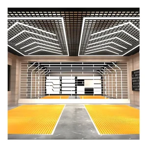Solar DC/AC Powered LED Parking Garage Light DIY Arrow Hexagon Car Wash Lighting 6500K Energy Saving Car Station
