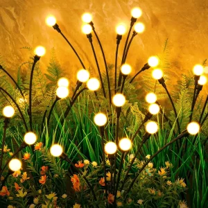 Solar Garden Lamp LED Starburst Swaying Light Garden Decorative Firefly Lights Solar Garden Waterproof Led Landscape Lighting