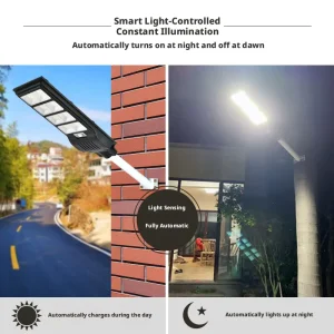 Solar LED ABS Street Light Integrated Intelligent Sensor Remote Control Timed Operation Waterproof Outdoor Lighting