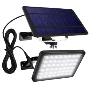 Solar LED Flood Light 550 Lumens 48 LED IP65 Waterproof Outdoor Garden Wall Light Rechargeable Battery Solar Panel RoHS