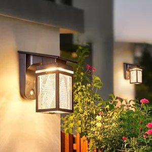 Solar LED Garden Lights IP54 Rated Outdoor Waterproof Wireless Dimmable Exterior Wall Light for Home & Yard