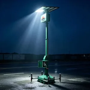 Solar LED Light Tower Mobile Lifting Work Light With Integrated Optical Storage and Charging System for Tunnel Lighting